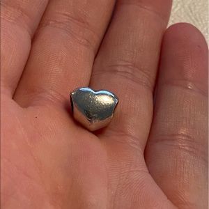 Silver Heart Pandora Charm